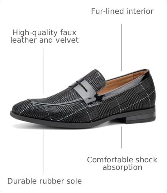 Image of JITAI Mens Velvet Loafers Dress Shoes Loafers for Men Tuxedo Suit Shoes