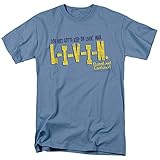 Dazed and Confused Livin' Unisex Adult T-Shirt, Carolina Blue, Large