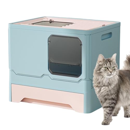 Inodoro para gatos con tapa, arenero para gatos con cajón y pala para gatos