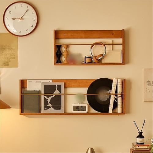 Wall Mounted Magazine Rack - Solid Wood Holder, Floating Shelves for Books, Stylish Organizer for Entryway, Office & Living Room Décor