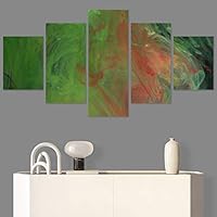 SIGNWIN 5 Panel Canvas Wall Art Modern Art 3D Abstract Abstract Brushstroke Contemporary Digital for Home Decorations Ready to Hang - 60