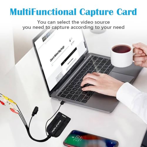 Tarjeta de captura de video 1080P HD 30 fps con entradas HDMI RCA y S-Video 7