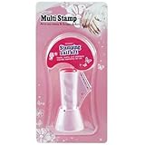 esmaltes para sellos konad El sello doble lleva incorporado en el mango el raspador. Además incluye una base para colocarlo.