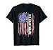 Vintage USA American Flag Proud US Coast Guard Veteran Funny T-Shirt