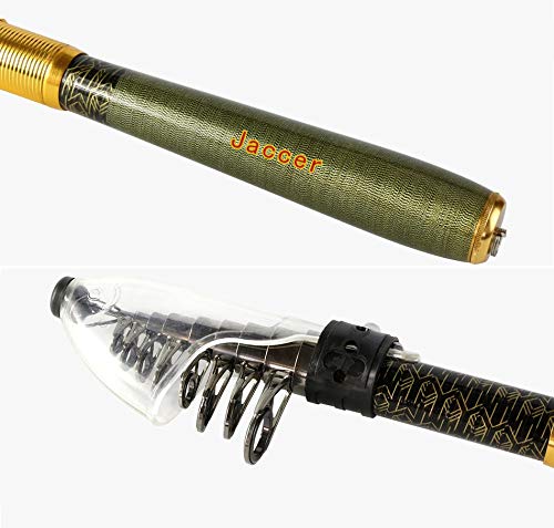 image for jaccer Fishing Rod Telescopic Fishing sea Rod Short Paragraph Carbon M