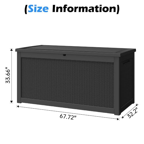 Image of Outdoor Storage Box Waterproof, 320 Gallon Deck Box for Patio Storage