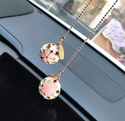 Miniatura 6 de EatingBiting Sakura Bell - Colgante colgante de coche con espejo retrovisor interior, adorno de adorno de Lucky Fortune Fengshui, colgante colgante