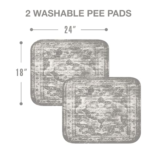 Image of PUPIBOO Washable Pee Pads for Dogs and Cats - Super Absorbent Reusable Puppy Training Pads - 100% Waterproof, Leak-Proof & Non-Slip Whelping Pads for Pet Housebreaking