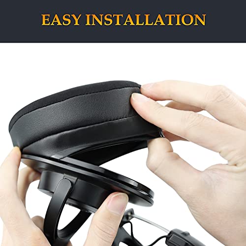 SOULWIT Cooling Gel Earpads Cushions for Audio-Technica ATH M50X/M40X, HyperX Cloud/Alpha, SteelSeries Arctis, Ear Pads for Sony MDR-1ABT/1RBT/1RNC/7506, Turtle Beach Stealth 420X/600 - Black