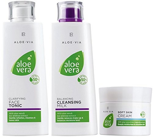 LR ALOE VIA Aloe Vera Gesichtspflege-Set (Gesichtswasser, Reinigungsmilch & Hautcreme)