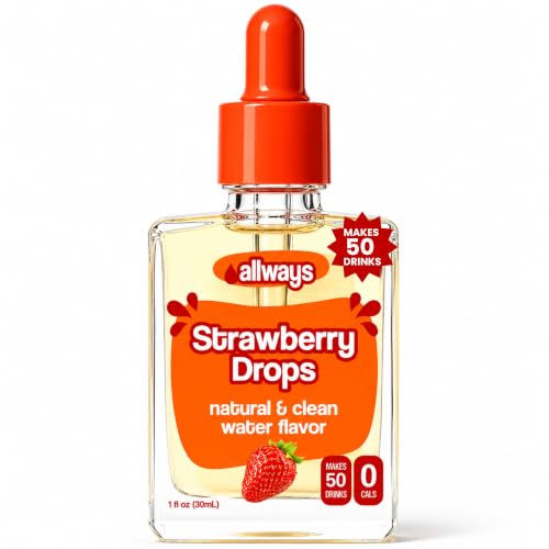 Image of Allways Drops Strawberry Water Enhancer | Sugar Free | 50 Servings