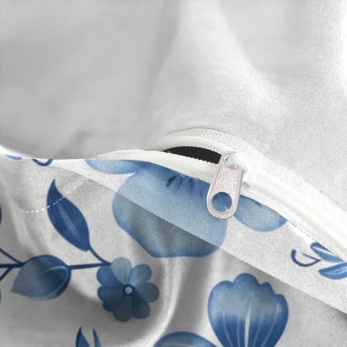 Parure de lit fleurs 3D housse de couette microfibre 200x200cm avec fermeture éclair - 8