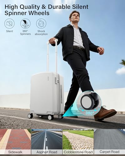 Image of Hanke Expandable Luggage Sets 2 Piece, 20 and 28 Inch Hard Shell Suitcase