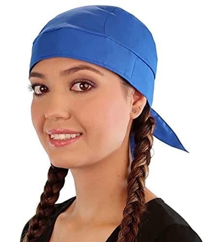 Sparkling Earth Skull Cap Biker Caps Headwraps Do Rags Doo Rags - Royal Blue #TOP4