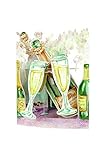 Santoro Interactive 3D Swing Greeting Card, Champagne Celebration