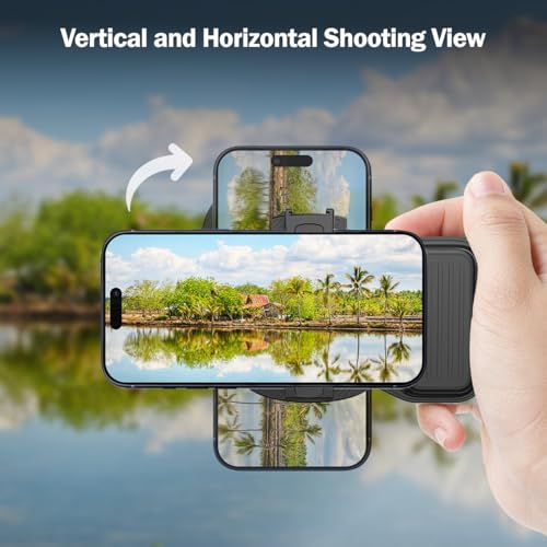 Image of pTron MHR1 Phone Clip Camera Grip Handle w /Detachable BTv5.4 Remote Shutter, 55-90mm Clamping Range, Shoot Videos, Take Snaps, Stable & Firm Grip, Compatible with iOS & Android Devices (Black)