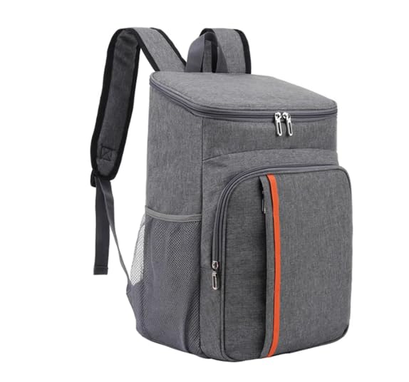 Mochila Térmica 24h Impermeável com Manta Térmica, Compartimentos Separados, Alças Ergonômicas, Capacidade 23L – Ideal para Praia, Piqueniques e Viagens (Cinza Grafite)