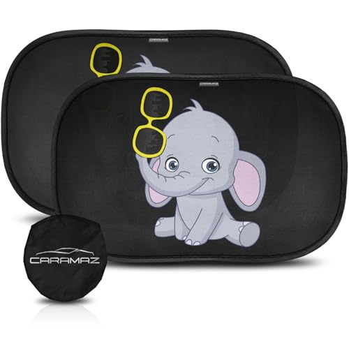 Image of CARAMAZ Car Window Shade for Baby with Certified UV-Protection 2 Pack - 20 inchx12 inch
