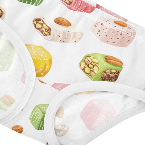 Wusikd Colorful Turkish Girls' Underwear Cotton Girls Briefs Soft Toddler Underwear 2T4