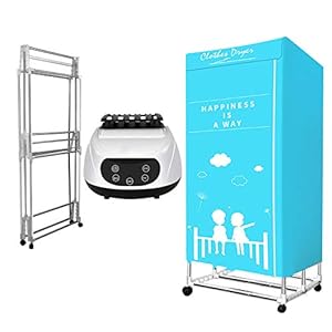 SND-A Asciugatrice Potente da 1300 W – Asciugatrice Rapida Lavanderia Elettrica Stendibiancheria con Telecomando Appartamento E Asciugatrice Elettrica 2 Livelli Guardaroba Timer Automatico Digitale,B