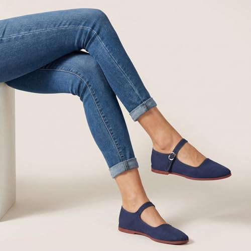 Image of Womens Classic China Flats, Casual China Doll Shoes, Cotton Mary Janes, Chinese Tai Chi Shoes