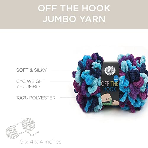 Image of Lion Brand Yarn Off the Hook Yarn, Bulky No-Needle Craft Yarn for Crocheting, Hand-Knitting Yarn, 2-Pack, Hypnotic