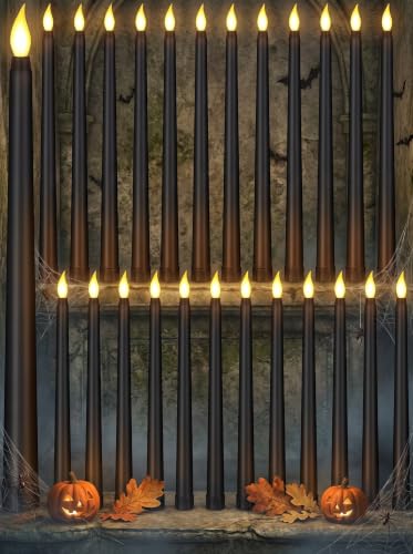 Image of Treela Battery Operated LED Taper Candles,Basic,11 Inch,Black