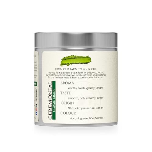 Image of Tencha Ceremonial Grade Japanese Matcha Green Tea Powder 25g | Ceremonial Grade Matcha | Japanese Green Tea Powder | Smooth Balanced Taste | Vibrant Green Colour | Traditional Preparation