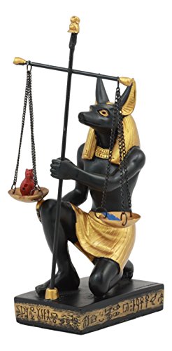 Estatua de Anubis sosteniendo la balanza 7.5 in