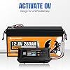 ECO-WORTHY 12V 280AH LiFePO4 Lithium Bluetooth Battery and 12V/24V 20A Automatic Smart Battery Charger with Anderson Connector for Off-Grid, RV, Solar Power System, Home Backup, Marine