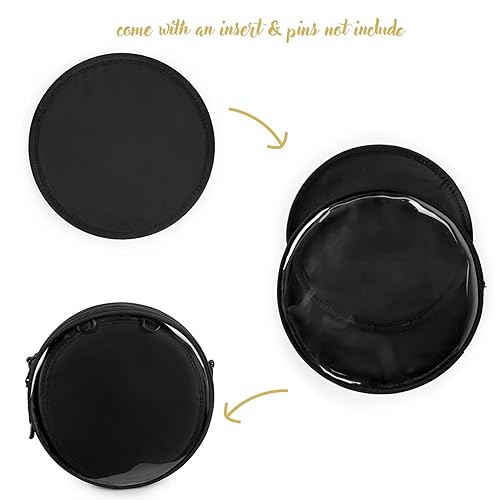STEAMEDBUN Circle Ita Bag Round Crossbody Bag Ita Purse Pin Display Bag with Insert3