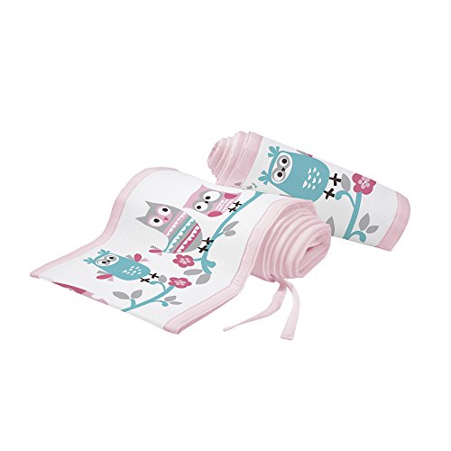 Image of BreathableBaby 3pc Classic Crib Bedding Set- Owl Fun Pink