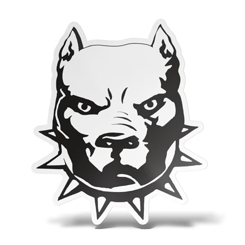 ERREINGE - Adesivo 12 cm CANE PITBULL - Sticker PVC | Decal compatibile per Auto, Moto, Scooter, Casco, Laptop, Camper, Cofano, Bici