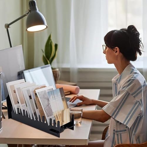 Schallplattenständer,Kartenständer,Postkartenständer für Büro, Zuhause Und Schule Geeignet, Um Dokumente Und Briefe Zu Organisieren, Um Platz Zu Sparen Und Robust Zu Sein