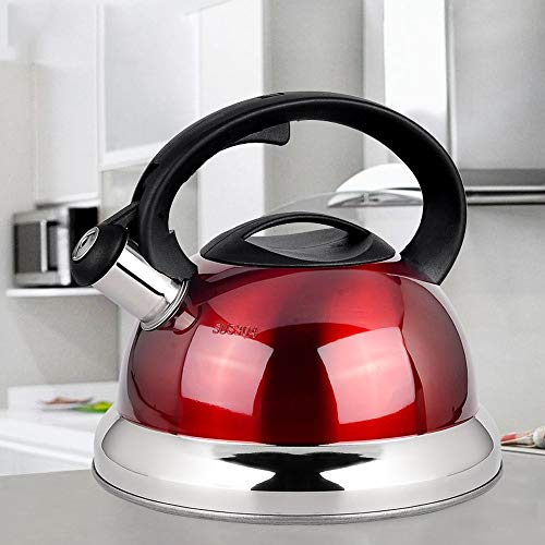 Hervidor eléctrico acero inoxidable 304 rojo