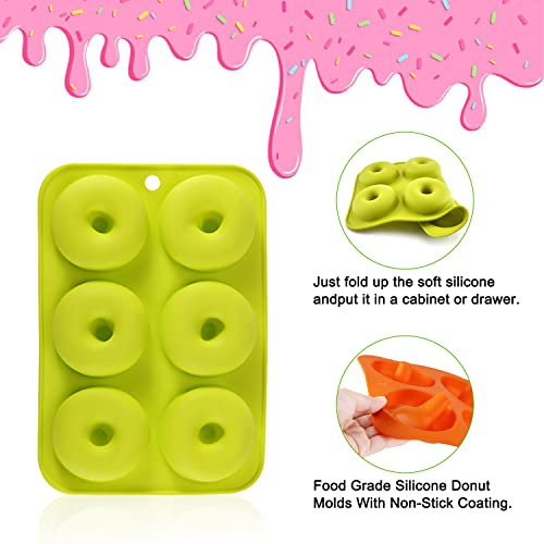 Miniatura 3 de Lovesmile Molde Para Rosquillas Y Bagels 6 Espacios, 3 Piezas, Gel De Sílice, 3 Colores