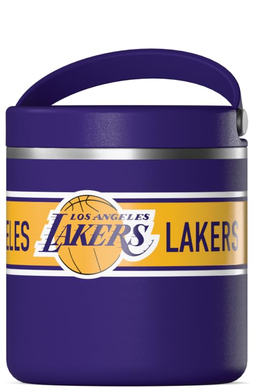 Hydrapeak x NBA Officially Licensed Los Angeles Lakers 25oz Stainless Steel Vacuum Insulated Thermos Food Jar with Handle, Wide Mouth Leak-Proof Soup Thermos for Adults, 10 Hours Hot and 16 Hours Cold