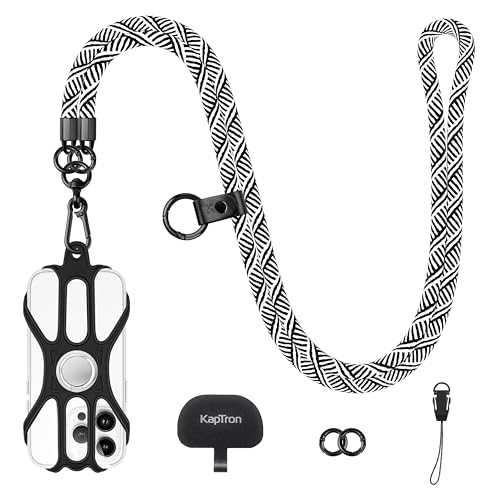 Universal Cell Phone Lanyard: Adjustable Crossbody Cell Phone 1 Pack Black - Photo 34 sur 49