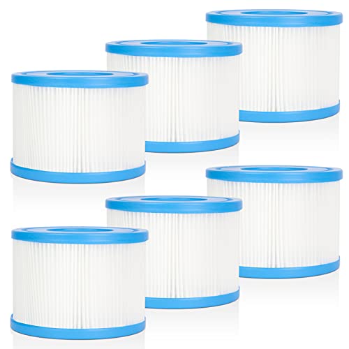 Future Way Type S1 Spa Filter, Compatible with All Intex PureSpa, Easy Set Pool Spa Hot Tub Filter (6 Pack)