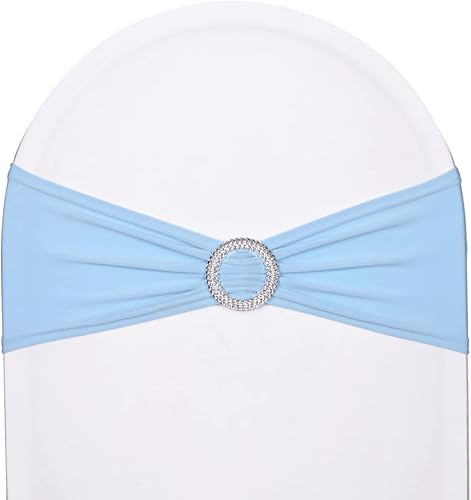 10 bandas elásticas de elastano para decoración de bodas, fiestas, banquetes, lazos elásticos para silla con hebilla, para eventos, cumpleaños,