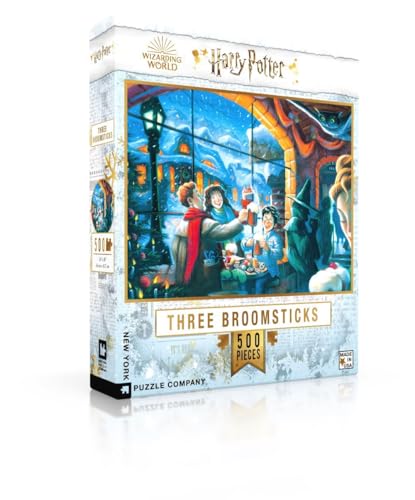 New York Puzzle Company - Harry Potter Three Broomsticks - 500 Piece Jigsaw Puzzle for Family Game Nights by Mary GrandPré