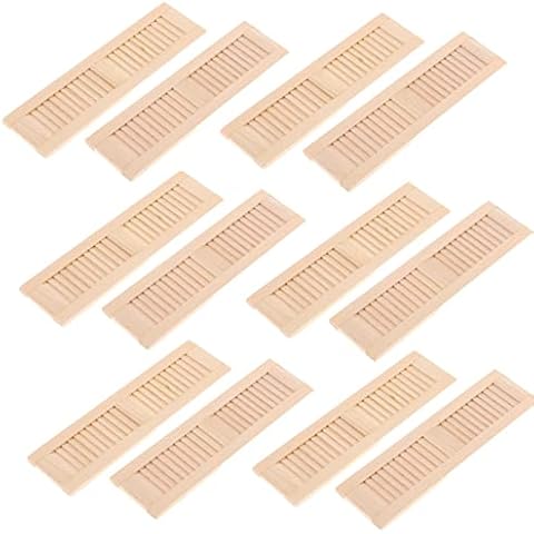 Tachiuwa 6X 2X 12th Mini Windows Shutter Dollhouse Furniture DIY Scene Decoration Cover