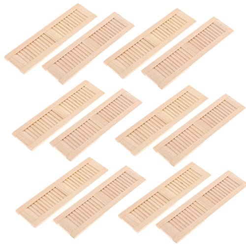 Miniature Wooden Window Shutters Set of 6 Pieces
