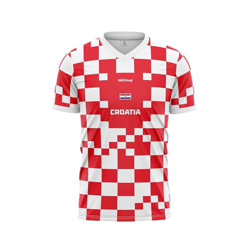 GenZGenji Croatia Football/Soccer Jersey | Supporters Edition 2026 (Red) Large
