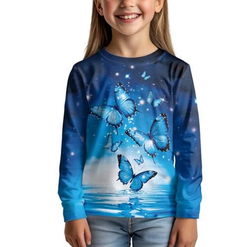 Shirts for Girls Long Sleeve Tees Top Kids Crewneck Fall T-Shirt Size 3-16Y