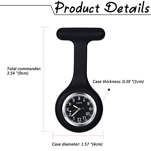 Image of Aroncent Nurse Fob Watch Collection: Medical Professional Lapel Pin-On Pocket Watches with Second Hand - Various Styles and Colors for Healthcare Workers