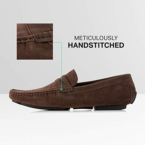 Mio Marino Mens Loafers and Slip On - Suede Casual Shoes for Men - Hand Stitched - Comfortable and Walking Friendly2