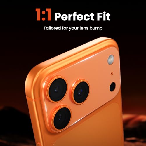 Image of YWXTW 10 Pack Camera Lens Sticker for iPhone 17 Pro, [1:1 [Anti Fingerprint] Matte Camera Protective Film, Camera Skin Plateau Protector, Case Friendly