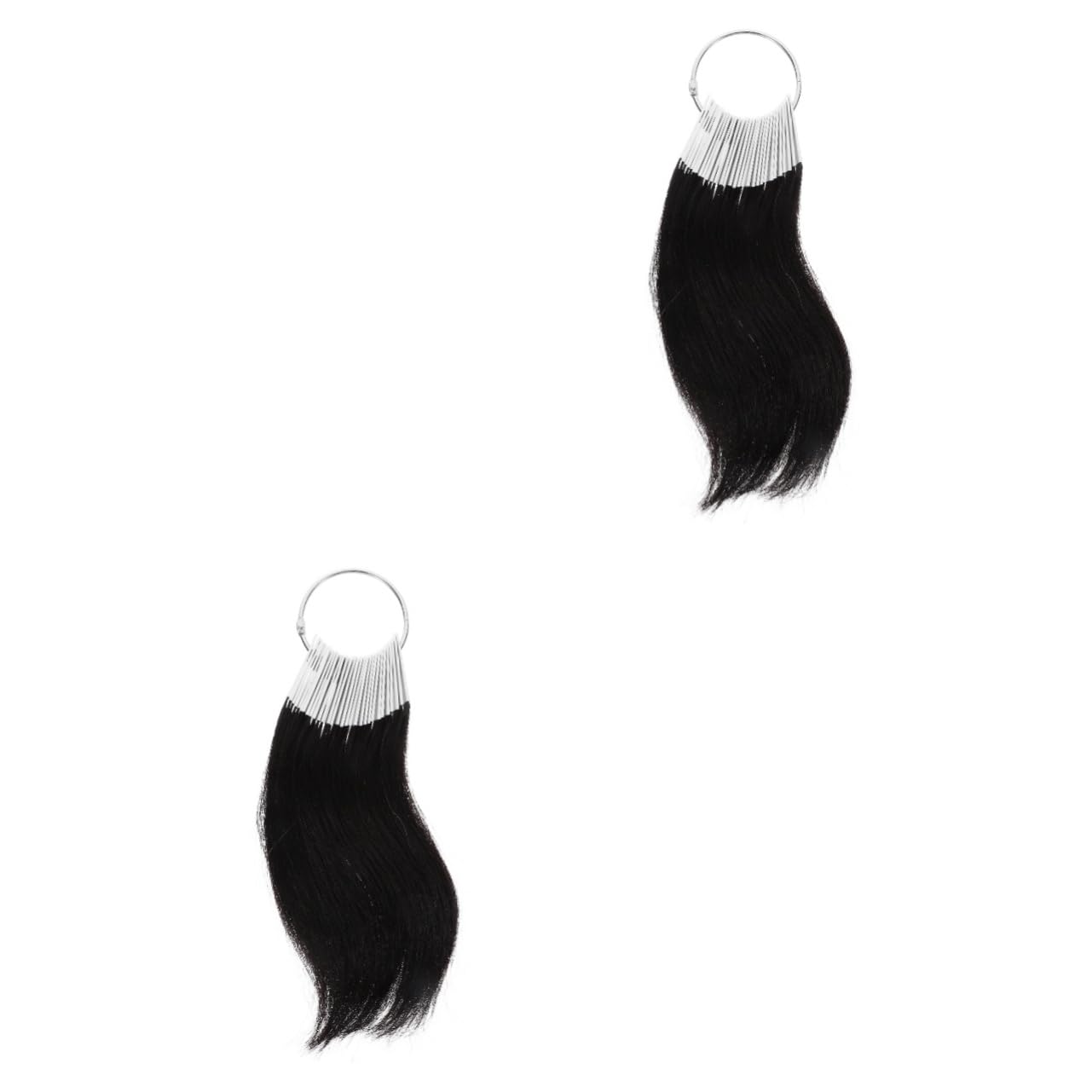 Beavorty 2sets Salon Hair Ring Testing Supplies Hair Samples Set for Styling Training 30pcs*2