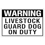 Aihesui Aluminum Warning Metal Sign Livestock Guard Dog on Duty Farmhouse Notice...